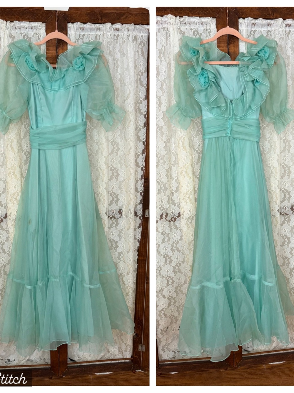 Darling Vintage 1970s/80s Mint Prom/Bridesmaid Gown